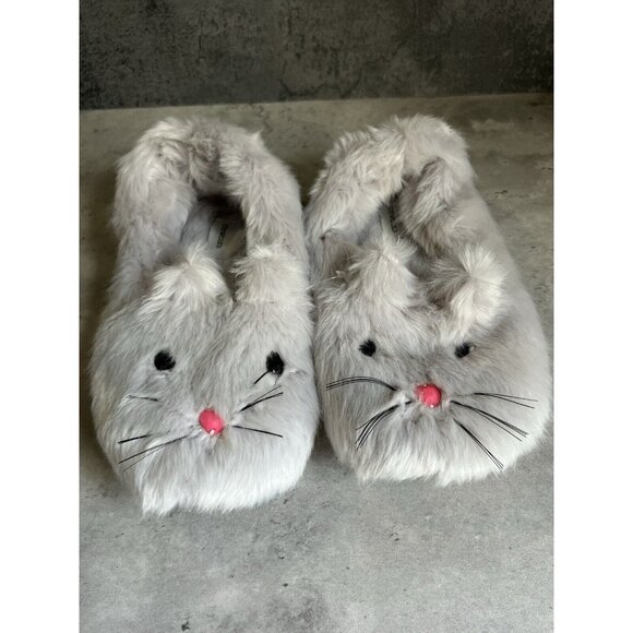 Crewcuts Bunny Slippers Girls Size 4.5 Womens Size 6/6.5 - Picture 1 of 13